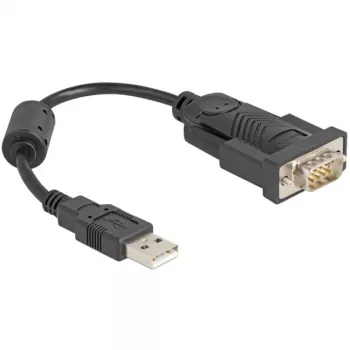 DeLOCK Adapteris USB 2.0 Type-A uz seriālo RS-232 D-Sub 9 kontaktu vīrišķais 0,25 m