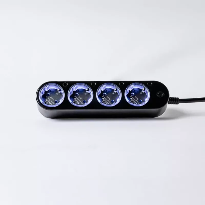 Strāvas sadalītājs Shelly Plug & Play PS4 Gen4 — 4 rozetes, 12A katrai rozetei