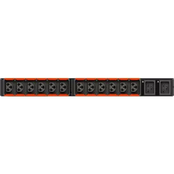 Vertiv Geist RTS, uzraudzīts (vienības līmenī), 1U, ieeja (2) IEC60320 C20 strāvas ieeja 100-240V 16A vai 20A, kombinētās izejas (12) C13 vai C19 (VA4U21A0)