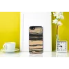 Telefona maciņš Man and Wood iPhone 7/8 — balts ar melnkoka detaļām