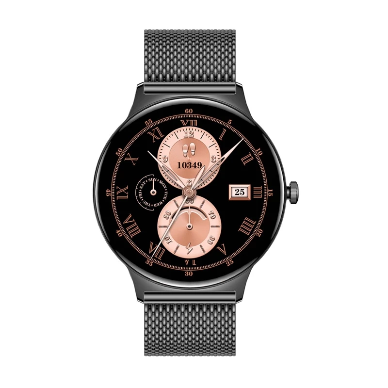Smartwatch Colmi V89 Steel Melns ar sirdsdarbības monitoru, ūdensizturīgs