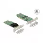 DeLOCK PCI Express x16 karte ar 4 iekšējiem NVMe M.2 Key M slotiem - zema profila formas faktors