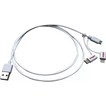 ROLINE 11.02.8329 USB kabelis 1 m USB 2.0 USB A uz Micro-USB B Balts (11.02.8329)