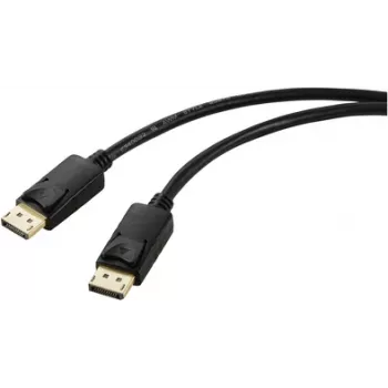 Renkforce DisplayPort savienojuma kabelis DisplayPort spraudnis, DisplayPort spraudnis 2,00 m melns DisplayPort kabelis (RF-5771514)