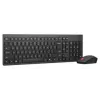 Bezvadu tastatūras un peles komplekts Lenovo Essential Wireless Combo Gen2 — melns, kompakts izkārtojums, bezvadu savienojums