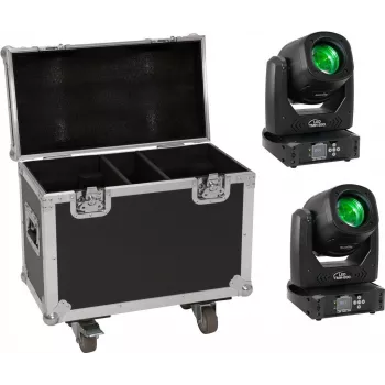 LED gaismekļu komplekts EUROLITE TMH-B90 2x ar transporta koferi un riteņiem