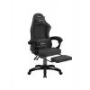 Spēļu krēsls huzaro Force 3.7 Carbon Melns — ergonomisks, regulējams augstums 107.5–116.5 cm, 5 riteņi, jostasvietas un kakla spilveni