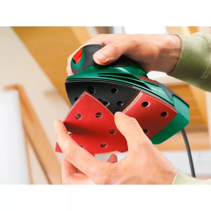 Bosch PSM 100 A Multi sander 26000 OPM Melns, zaļa, Red
