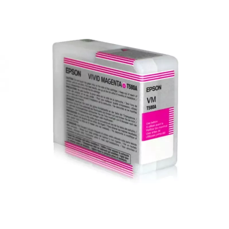 Epson Singlepack Vivid fuksīna T580A00, Spilgti fuksīns, Pigmenta tinte, 80 ml, 1 gab.