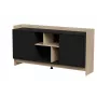 Cama PORTO 2D kumode 150x38x77 ozols/melns