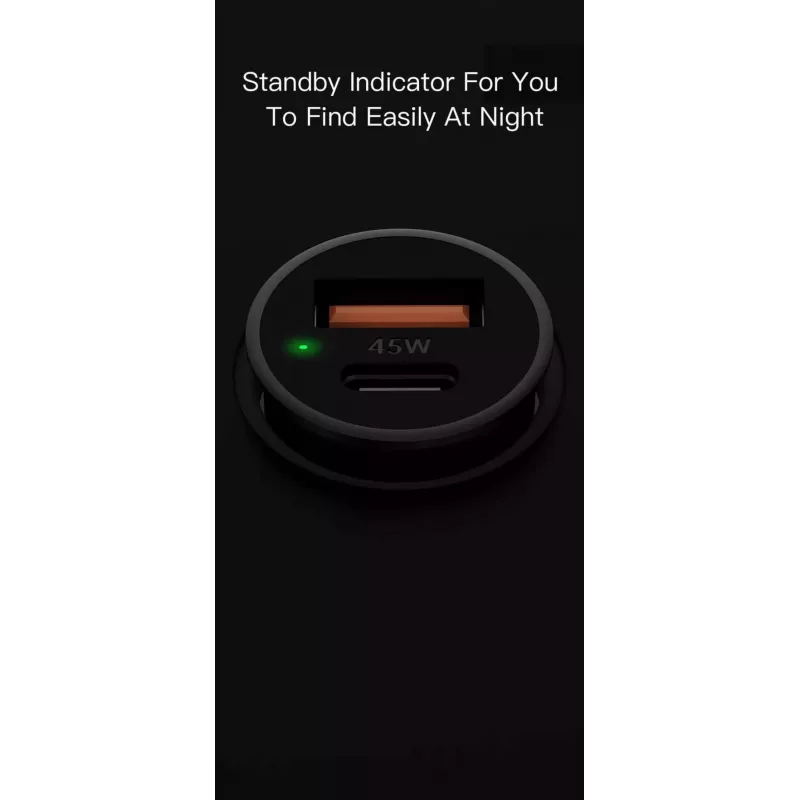 Auto lādētājs Orsen C8 45W — 45 W USB-C PD ātrā uzlāde, melns