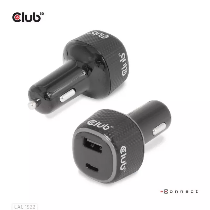 CLUB3D Piezīmjdatora / klēpjdatora automašīnas lādētājs 63 Watt, Auto, cigarešu aizdedzinātājs, 24 V, Melns