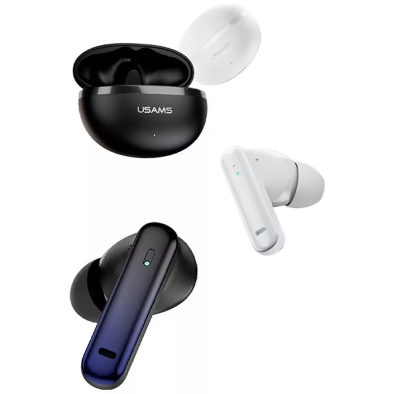 Bluetooth austiņas Usams TWS E02 ANC+ENC melnas