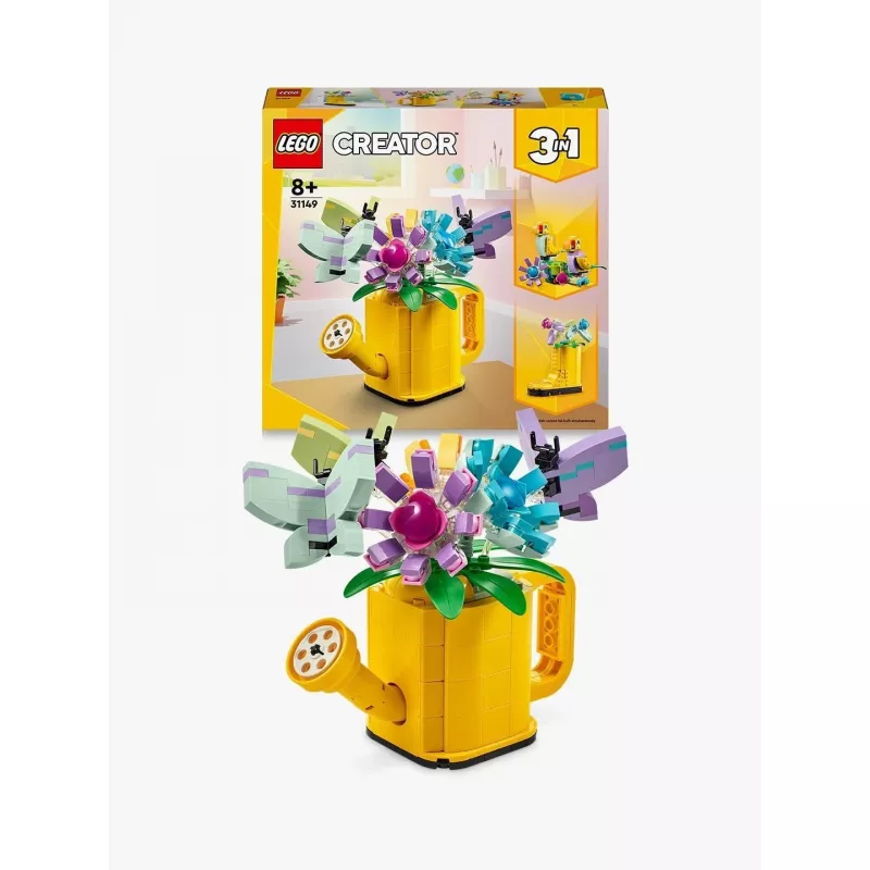 LEGO Creator Flower in Watering Can 31149 — uzbūvējams ziedu modelis, 420 gab., 120×150×130 mm