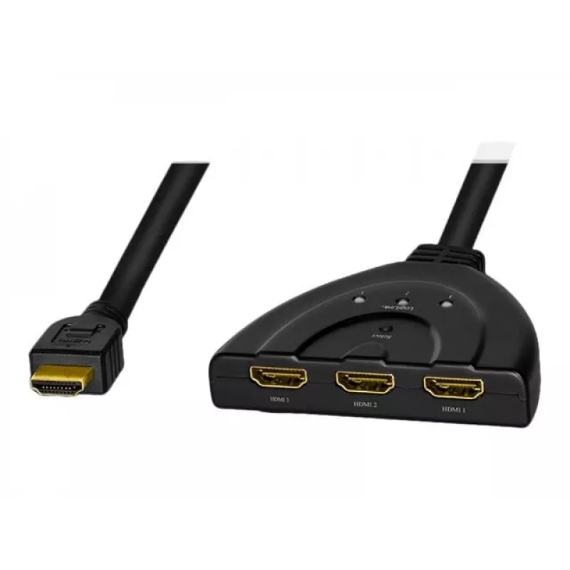 LogiLink - Video/Audio dalītājs/pārslēdzējs - 3 x HDMI - galddatoriem
