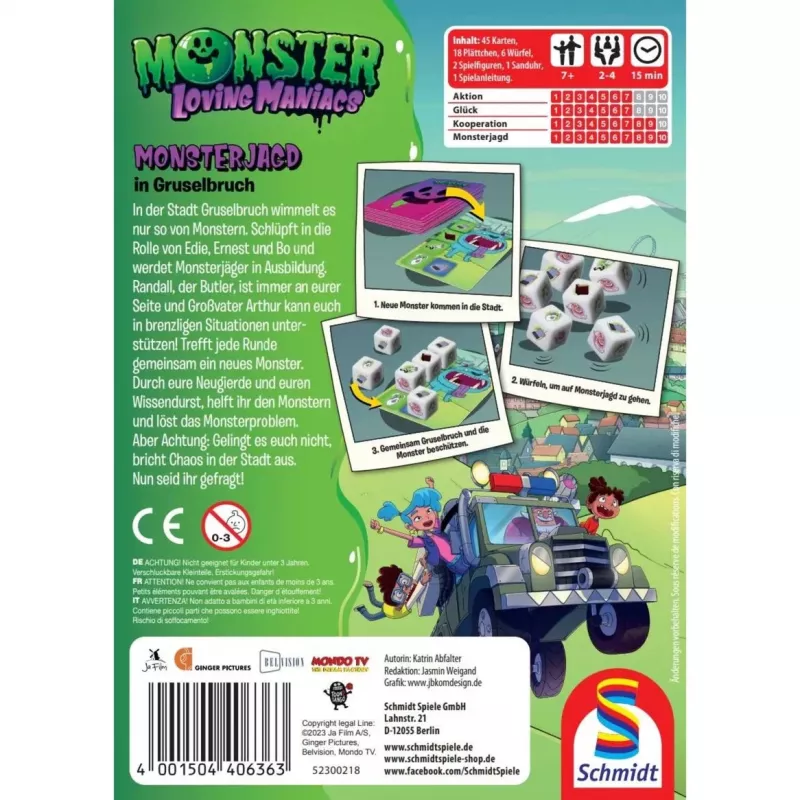 Monster Loving Maniacs: Monsterjagd in Gruselbruch, galda spēle