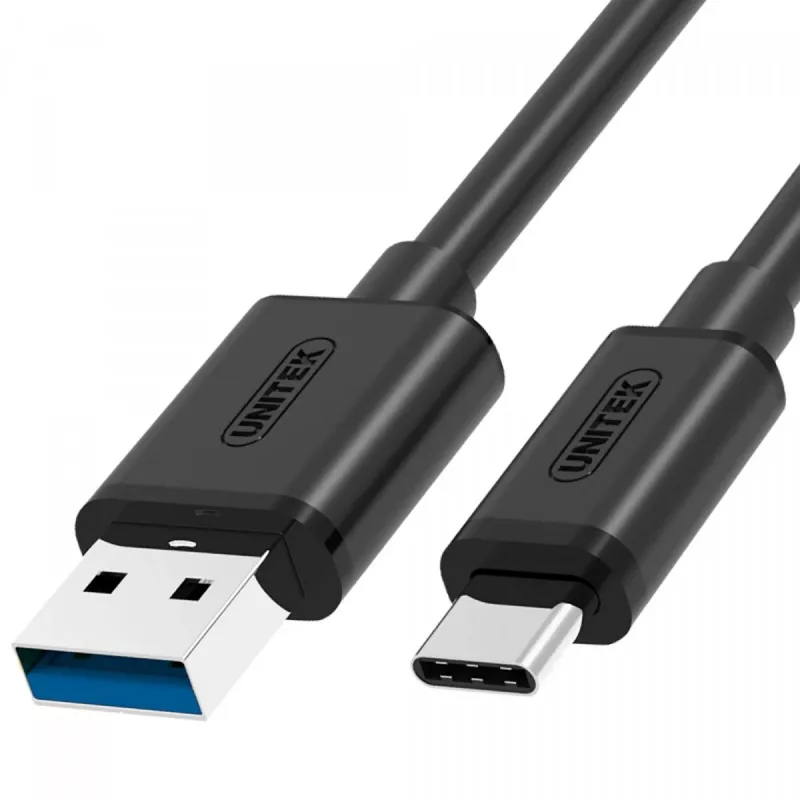 UNITEK Y-C474BK USB kabelis USB 3.2 Gen 1 (3.1 Gen 1) 1 m USB A USB C Melns