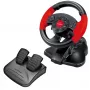 Stūres rats ESPERANZA EG103 spēļu kontrolieris — PC/PS2/PS3, 13 pogas, vibrācija, akselerometrs, melns/sarkans
