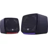 PC skaļruņi DEFENDER J3 2.0 6W LED USB, 2×3W RMS, 90–20000 Hz, 3.5 mm, melni