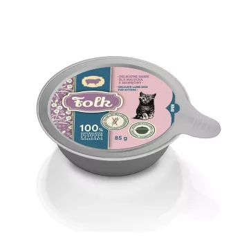 FOLK Kitten Smalkais jēra ēdiens - slapjā kaķu barība - 85g