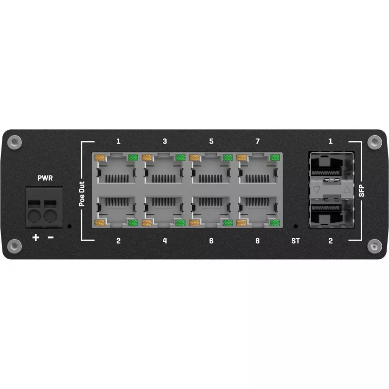 Teltonika TSW202 Pārvaldāms L2 Gigabitu Ethernet (10/100/1000) barošana caur Ethernet (PoE) alumīnijs, zils
