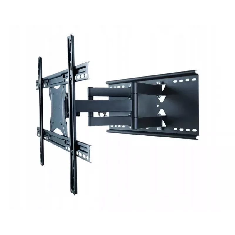Sienas stiprinājums ART AR-87 40 collu–80 collu ekrāniem, 60 kg ietilpība, VESA līdz 600×400, slīpums 12°, pagrieziens 45°, izbīdījums 5,6–45,8 cm