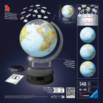 Ravensburger 3D puzzle globuss ar gaismu