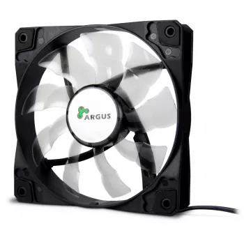 INTER-TECH Argus L-12025 120 mm korpusa ventilators - melns