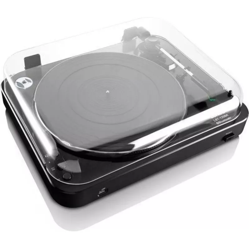 Siksnas piedziņas audio atskaņotājs Lenco LBT-120BK melns, pusautomātisks