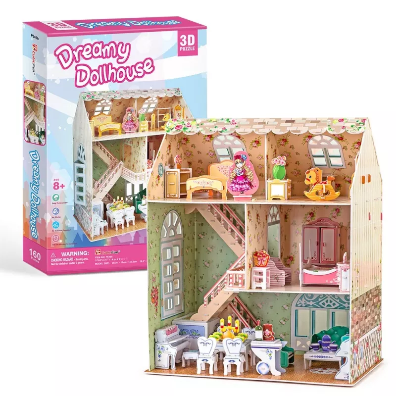 Leļļu mājas modelis CubicFun P645H — 3D papīra/kartona salikšana, Sapņainais