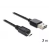USB kabelis DeLOCK EASY-USB 2.0-A - USB 2.0 micro-B 3m
