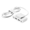USB Type-C centrmezgls Belkin BUZ001bt2MWHB7 2m Balts