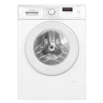 Priekšpusē lādējama veļas mašīna Bosch WGE02201PL — 8 kg, 1200 apgr./min, 55 L tilpnes, LED displejs, invertors