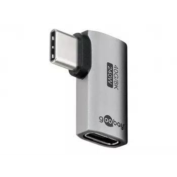Goobay USB-C adapteris horizontāls 90° USB4 - spraudnis> - ligzda (74441)