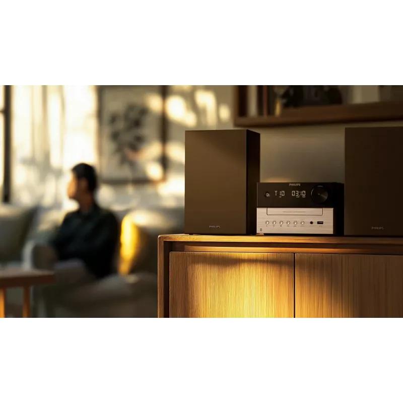 Philips TAM3205M2 mājas audio sistēma Mājas audio mikrosistēma 20 W Melna, Sudraba