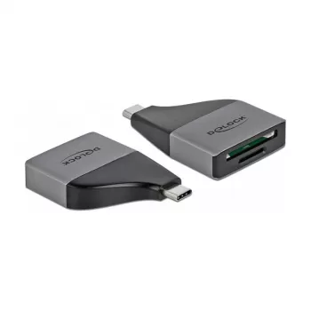 Karšu lasītājs DeLOCK 64117 USB 3.2 Gen 1 Type-C Pelēks