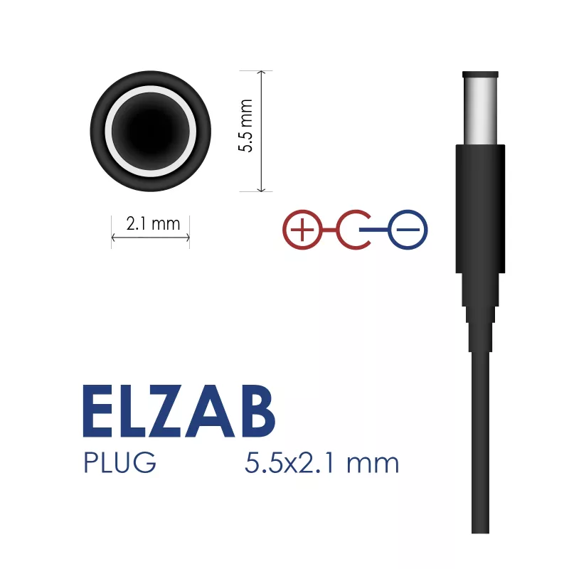 Akyga AK-PD-33 barošanas adapteris ELZAB Jota / K10 / Mini E kases aparātiem, 12 V, 1 A, 12 W, 5,5 x 2,1 mm, 1,5 m