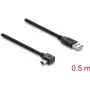 USB A uz Mini-USB B vads DELOCK 81650 — USB 2.0, 2 m, melns