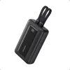 PowerBank 20k mAh 30W kabelis C/Lightning 1USB-C 1USB-A Zils