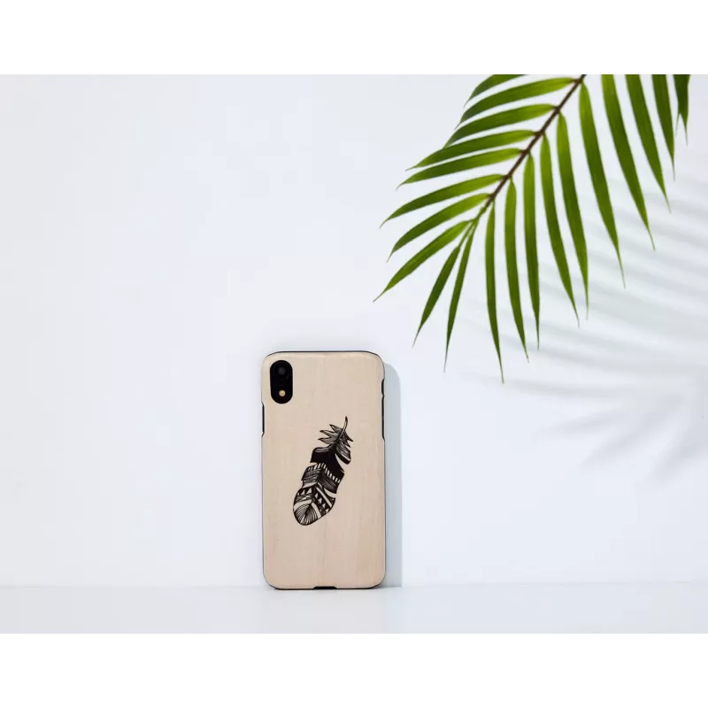 man and wood viedtālruņa maciņš iPhone XR, Indian Melns, aizsargājošs ciets apvalks