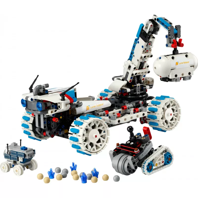 LEGO Technic 42211 Lunar Outpost Moon Rover – konstrukciju rotaļlieta, 1082 gab., modulāra uzbūve, 130×310×190 mm