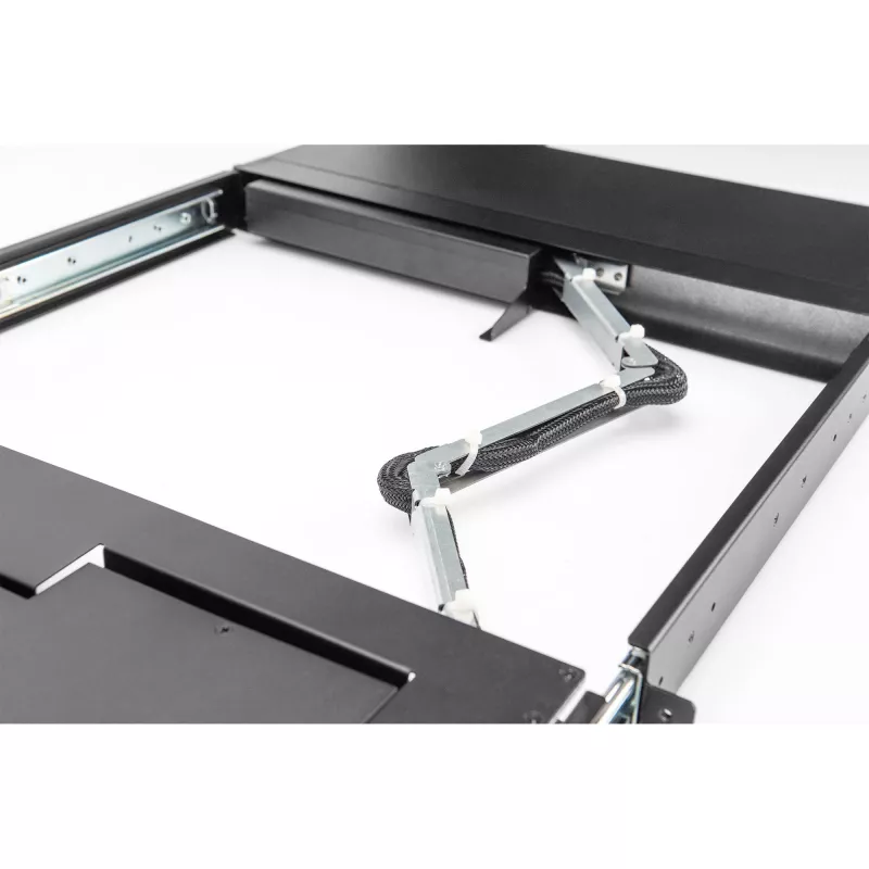 Digitus 17 collu HD LCD KVM konsole 16 portu HDMI vācu tastatūra