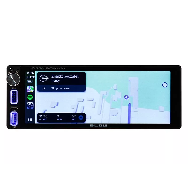 Auto radio AVH-686A 1DIN 7 collas RDS MP3/USB/micro SD/BLUETOOTH