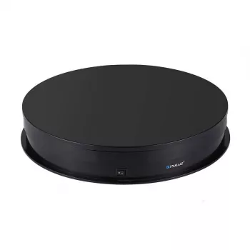 Puluz elektriskā rotējošā platforma PU3049B 30 cm USB melna — motorizēta displeja platforma