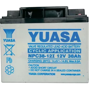 Svina-skābes akumulators Yuasa NPC38-12 12V 38Ah