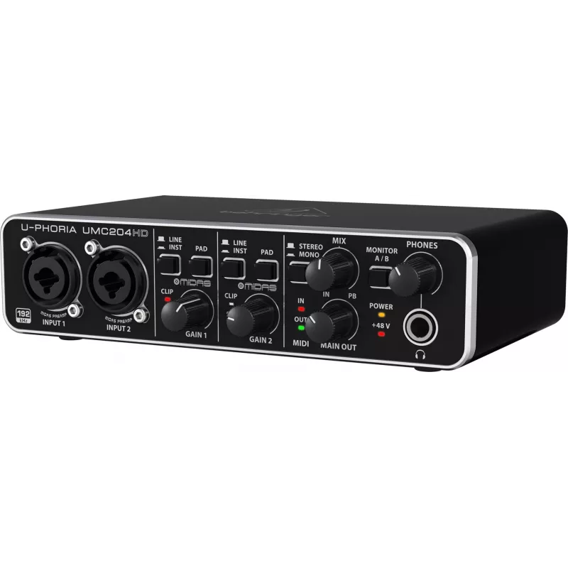 Behringer UMC204HD papildu mūzikas aprīkojums