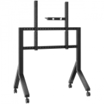 Mobilais TV statīvs ONKRON TS2081-B 70–110 collu televizoriem, melns, ar ritentiņiem, tērauda grīdas stiprinājums, 125 kg ietilpība, VESA 200x200–1000x800