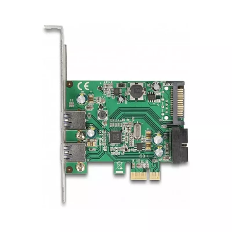 DeLOCK PCI Express x1 karte ar 2 x USB 3.2 Gen 1 Type-A + 1 x iekšējo 19 kontaktu savienotāju