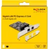 Delock PCI Express x1 karte uz 2 x RJ45 Gigabit LAN RTL8111 (88615)