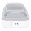 Manhattan Charging Station, 10x Ports: 3x USB-C (up to 18W PD) and 7x USB-A (up to 12W), 120W Total Output, balta/pelēka, Three Year Warranty
